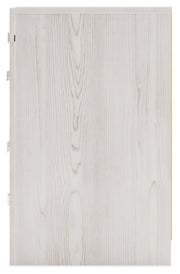 Ashley Furniture Altyra Nightstand with a sleek wood finish and modern design, featuring a single drawer and open shelf.