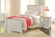 Ashley Furniture Willowton bedroom set featuring a modern bed frame, matching nightstands, and coordinated bedroom furniture.