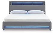 Ashley Furniture Verishaw upholstered bed with a plush headboard, showcasing a stylish and comfortable bedroom centerpiece.