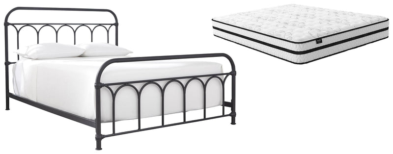 Ashley Furniture Nashburg Queen bedroom set mattress, featuring a stylish design and comfortable bedding arrangement.
