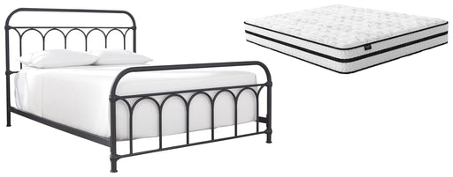 Ashley Furniture Nashburg Queen bedroom set mattress, featuring a stylish design and comfortable bedding arrangement.