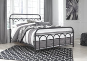 Ashley Furniture Nashburg Queen Bedroom Set mattress with matching bed frame and bedding in a modern bedroom setting.