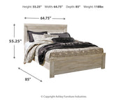 Ashley Furniture Bellaby bedroom set with a bed, dresser, and matching nightstands in a modern wood finish.