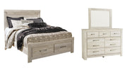 Ashley Furniture Bellaby bedroom set featuring a modern bed frame, matching nightstands, and dresser in a stylish bedroom decor.
