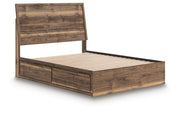 Ashley Furniture Chirason Bed with a sturdy wooden frame and contemporary design, shown from an angled side view.