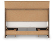 Ashley Furniture Chirason Bed with dark wood finish, featuring a sturdy frame and elegant headboard design.