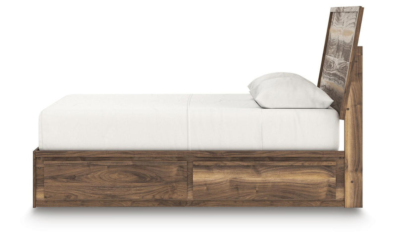 Ashley Furniture Chirason Bed with a sleek wooden frame and modern design, shown in a stylish bedroom setting.
