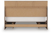 Ashley Furniture Chirason Bed with a sturdy wooden frame and elegant headboard in a natural finish.