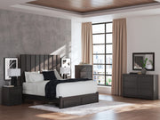 Ashley Furniture Fraluna nightstand with a sleek wood finish and modern design, featuring a drawer and open shelf.