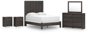 Ashley Furniture Fraluna bedroom set with a modern bed frame, matching nightstands, and stylish bedroom decor in a cozy room setting.