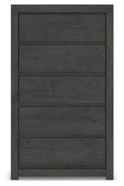 Ashley Furniture Fraluna chest of drawers with a sleek, modern design and multiple storage drawers.