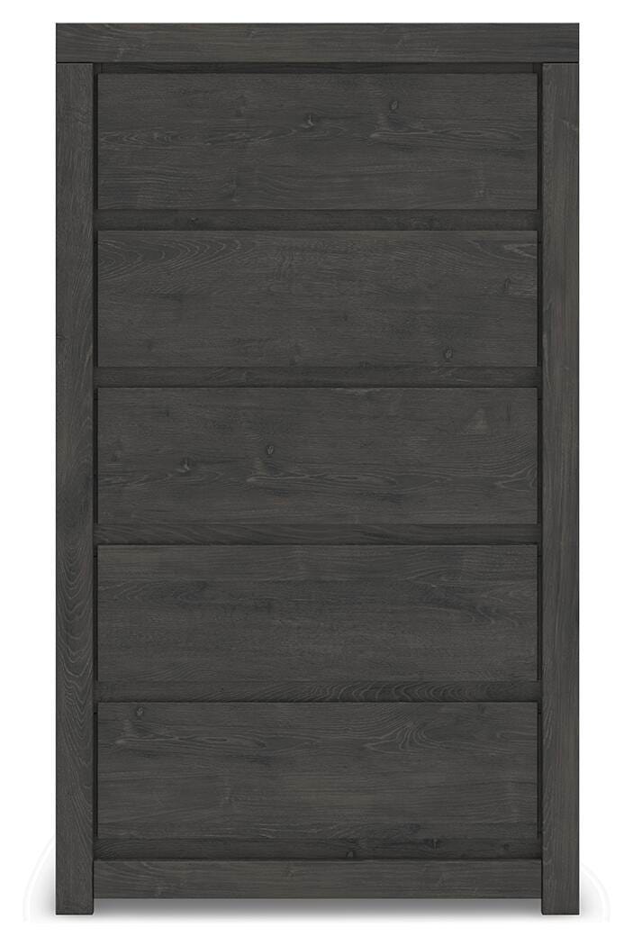 Ashley Furniture Fraluna chest of drawers with a sleek, modern design and multiple storage drawers.