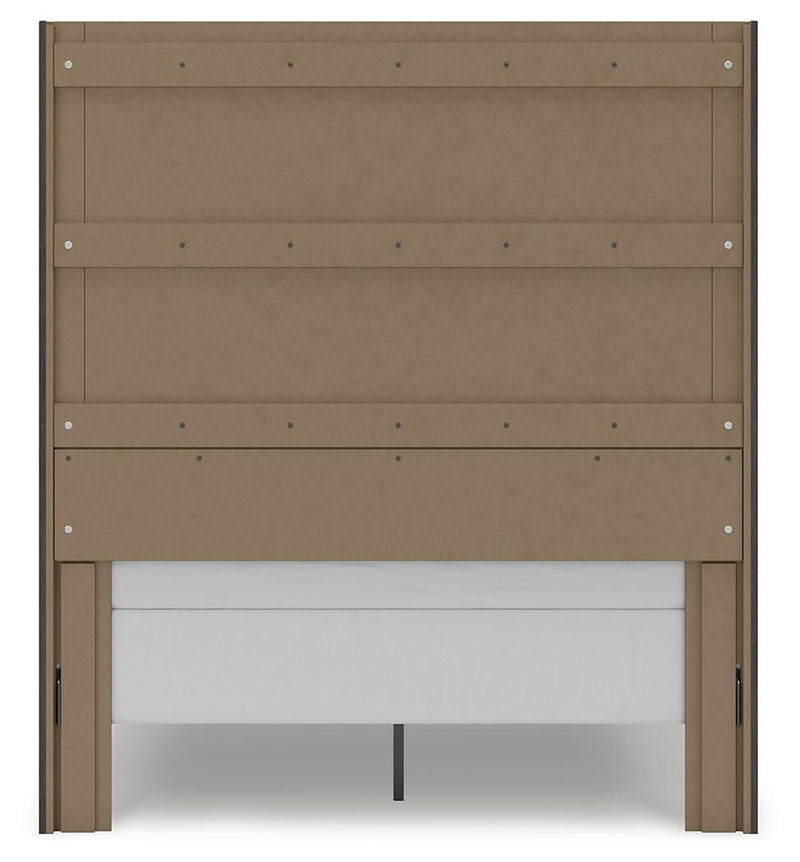 Ashley Furniture Fraluna bedroom set featuring a stylish bed, matching nightstands, and dresser with modern design elements.