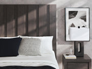 Ashley Furniture Fraluna bedroom set featuring a modern bed frame, matching nightstands, and coordinated bedroom furniture.
