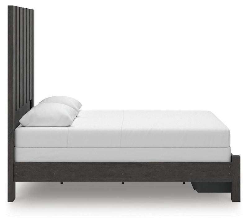 Ashley Furniture Fraluna bedroom set with a modern bed frame, matching nightstands, and stylish bedroom decor.