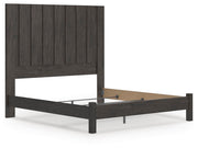 Ashley Furniture Fraluna bedroom set featuring a bed, nightstands, and dresser in a modern design with neutral tones.