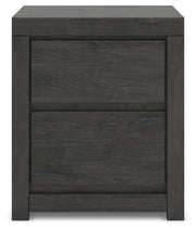 Ashley Furniture Fraluna bedroom set with a headboard, showcasing a modern wooden design in a cozy bedroom setting.