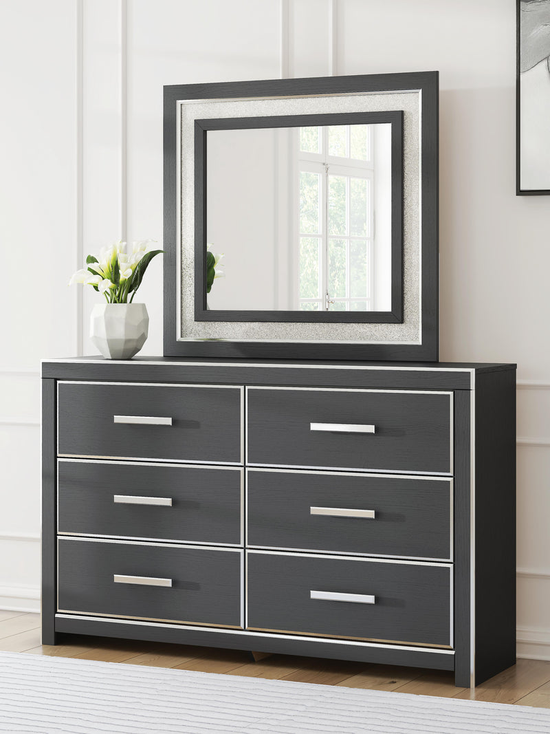 Ashley Furniture Zuraleus dresser and mirror set featuring a sleek wooden dresser with matching mirror for modern bedroom decor.