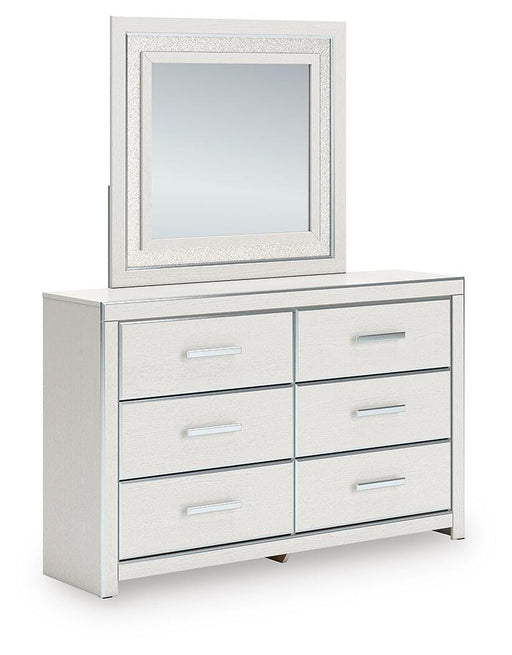 Ashley Furniture Zuraleus dresser and mirror set with sleek wood finish, featuring spacious drawers and a matching mirror.