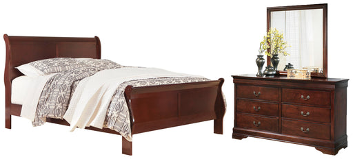 Ashley Furniture Alisdair bedroom set with a modern bed frame, matching nightstands, and coordinated bedroom furniture in a stylish design.