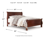 Ashley Furniture Alisdair bedroom set with a modern bed frame, matching nightstands, and a dresser in a stylish bedroom arrangement.