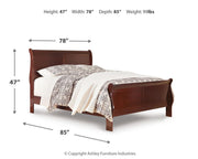 Ashley Furniture Alisdair bedroom set featuring a modern bed frame, matching nightstands, and a dresser in a stylish bedroom design.