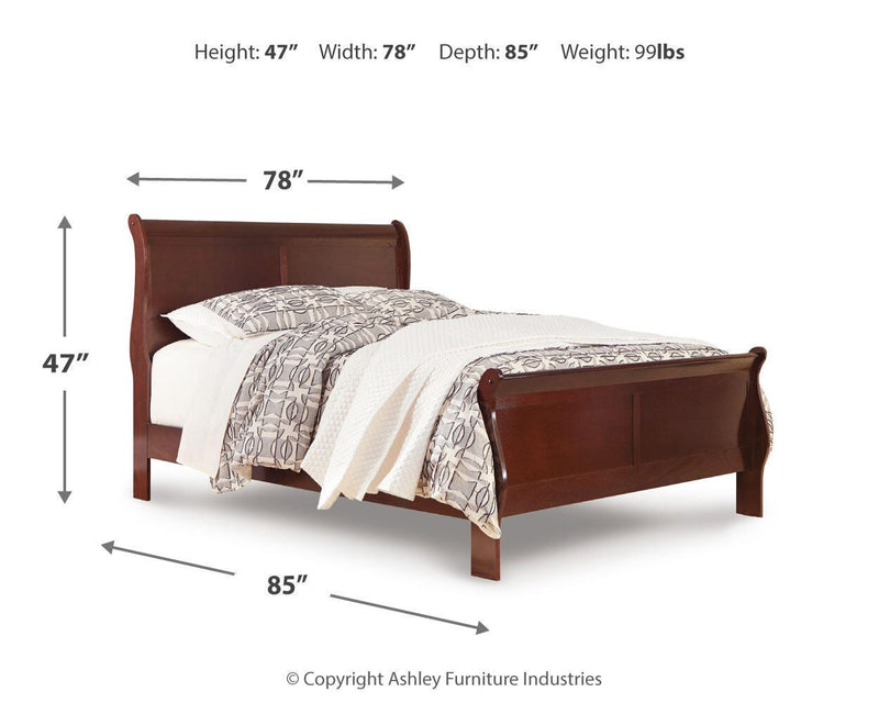Ashley Furniture Alisdair bedroom set featuring a modern bed frame, matching nightstands, and a dresser in a stylish bedroom design.