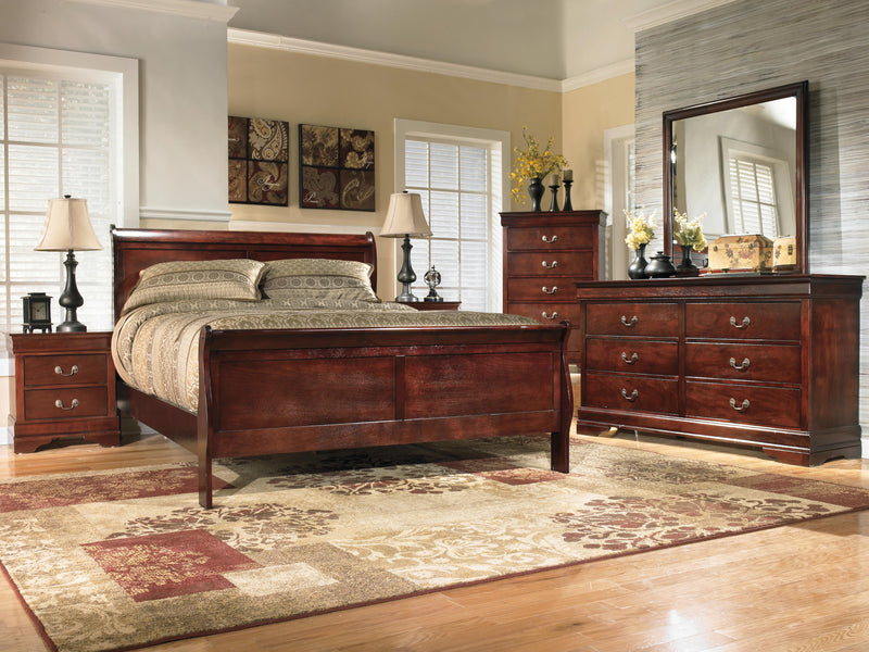 Ashley Furniture Alisdair Dresser with sleek wood finish and modern design, featuring multiple drawers for ample storage.