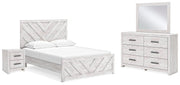 Ashley Furniture Cayboni bedroom set, featuring a stylish bed, matching nightstands, and coordinating bedroom furniture in a modern design.