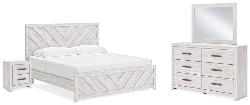 Ashley Furniture Cayboni bedroom set featuring a modern bed frame, matching nightstands, and coordinated bedroom furniture.