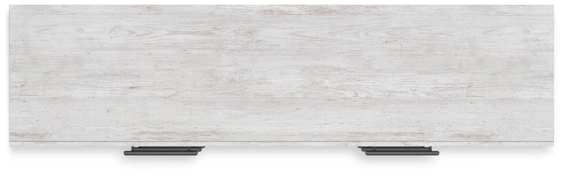 Ashley Furniture Cayboni dresser with a sleek top drawer and spacious storage, featuring a modern wood finish.