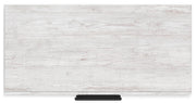 Ashley Furniture Cayboni chest of drawers with a sleek top and multiple drawers, in a modern wooden finish.