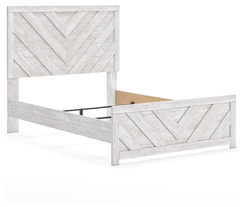 Ashley Furniture Cayboni Bedroom Set featuring a contemporary bed, nightstands, and dresser in a stylish bedroom design.