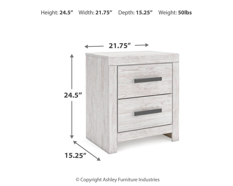 Ashley Furniture Cayboni bedroom set featuring a stylish bed, matching nightstands, and coordinated bedroom furniture in a modern design.