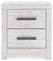 Ashley Furniture Cayboni nightstand with a dark wood finish, featuring a single drawer and sleek modern design.