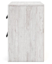 Ashley Furniture Cayboni nightstand with a dark wood finish and modern design, featuring a single drawer and open shelf.