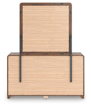 Ashley Furniture Fortlorn dresser and mirror set, featuring a stylish wooden dresser with a matching mirror, shown from the back.