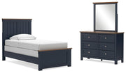 Ashley Furniture Landocken Bedroom Set includes a bed, dresser, and nightstands in a stylish bedroom furniture package.
