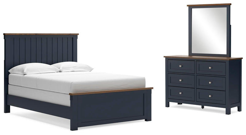 Ashley Furniture Landocken bedroom set with a modern bed frame, matching nightstands, and coordinated bedroom furniture.