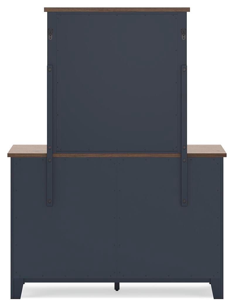 Ashley Furniture Landocken bedroom set with bed frame, nightstands, and dresser in a stylish bedroom arrangement.