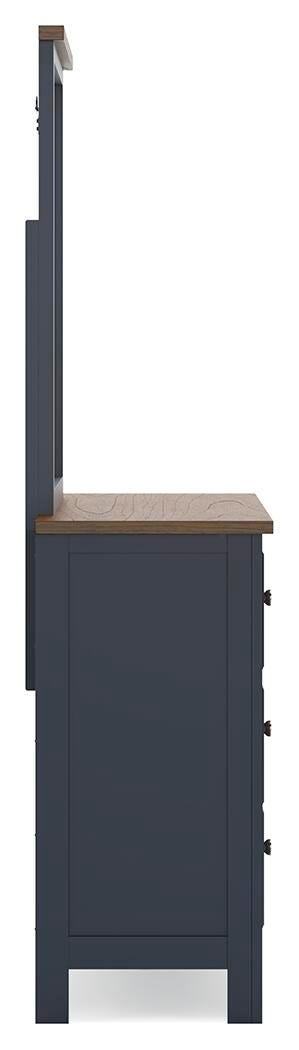 Ashley Furniture Landocken bedroom set with a stylish bed, nightstands, and matching decor in a cozy bedroom scene.