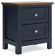 Ashley Furniture Landocken bedroom set featuring a modern bed, matching nightstands, and stylish decor in a cozy bedroom scene.