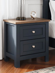 Ashley Furniture Landocken bedroom set featuring a bed, dresser, and nightstands in a modern, stylish bedroom design.
