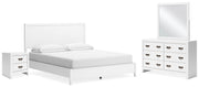 Ashley Furniture Binterglen bedroom set with a bed, nightstands, and dresser in a modern design with neutral tones.