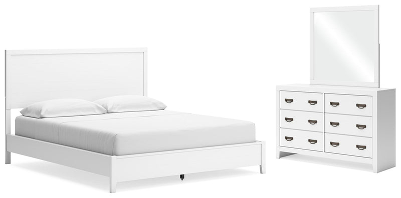 Ashley Furniture Binterglen bedroom set featuring a bed frame, dresser, and nightstands in a stylish bedroom package.