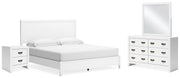 Ashley Furniture Binterglen bedroom set with a queen-sized bed, dresser, mirror, and nightstands in a modern bedroom design.