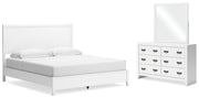 Ashley Furniture Binterglen bedroom set with a bed, dresser, and nightstands in a modern design with neutral finish.