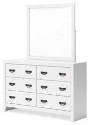 Ashley Furniture Binterglen bedroom set with a bed, nightstands, and dresser in a modern design, shown from an angled view.