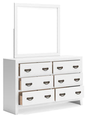 View of Ashley Furniture Binterglen bedroom set with open bed frame, featuring a modern wooden headboard and matching bedroom furniture.