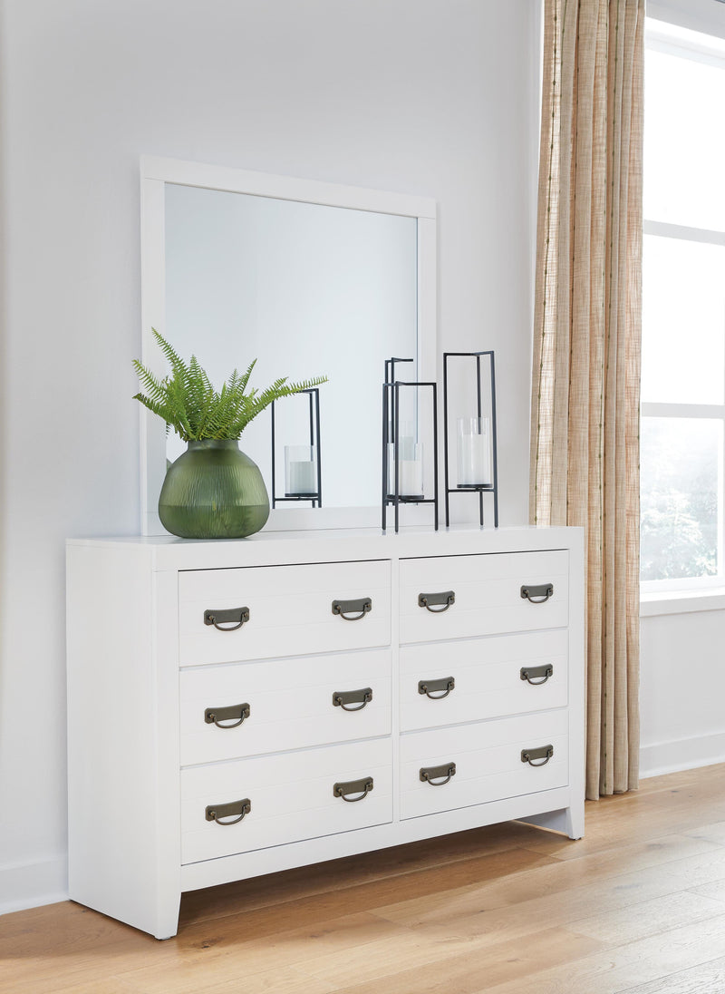 Ashley Furniture Binterglen bedroom set including bed frame, nightstands, and dresser in a modern bedroom scene.